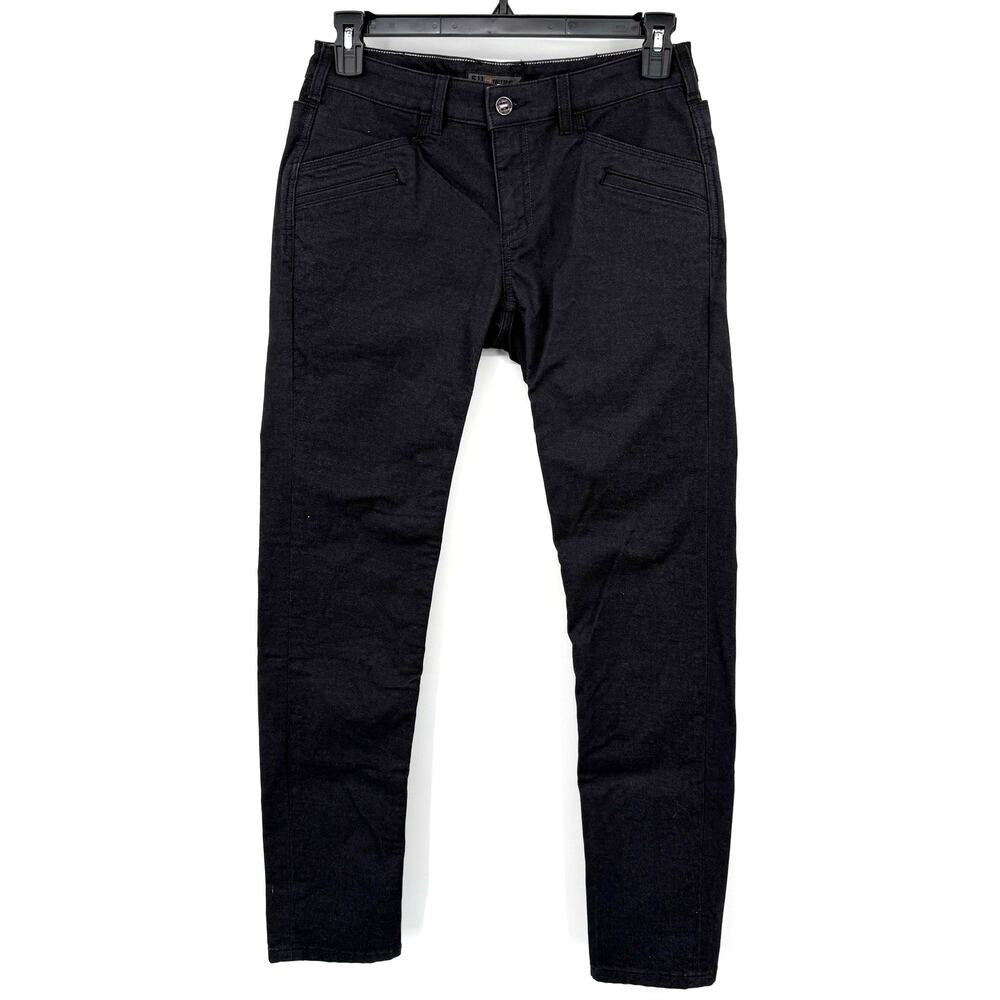 5.11 Tactical Size 8 Regular Black Denim Jean Pants Women's Skinny‎ Fit Bottoms